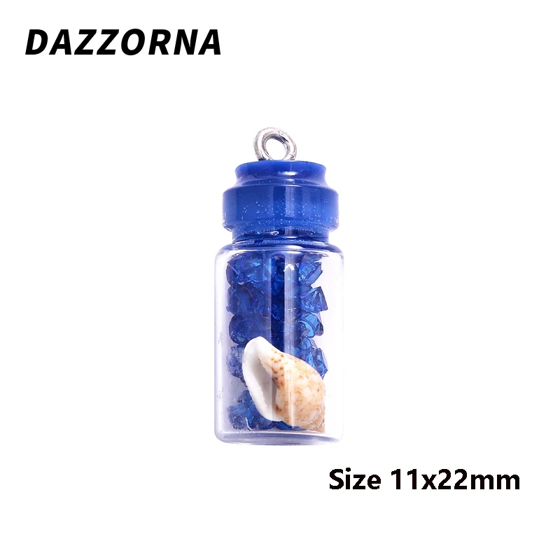 10 шт./лот Классические Подвески из ракушек в виде флакона океана фурнитура для