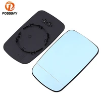 possbay door wing mirror glass heated blue car mirror rearview rear view lens for bmw 3 series e46 convertible 2000 03 2007 02
