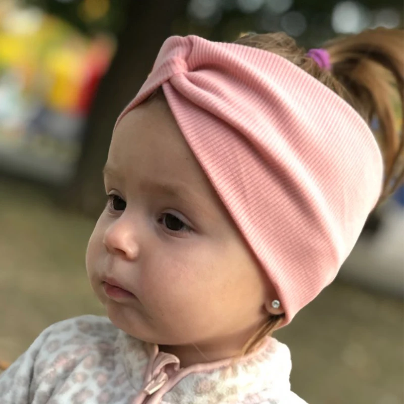 

Cute Twisted Knotted Baby Headband Wide Elastic Turban Hairband Solid Baby Girl Headbands Kids Hair Band Baby Hair Accessories