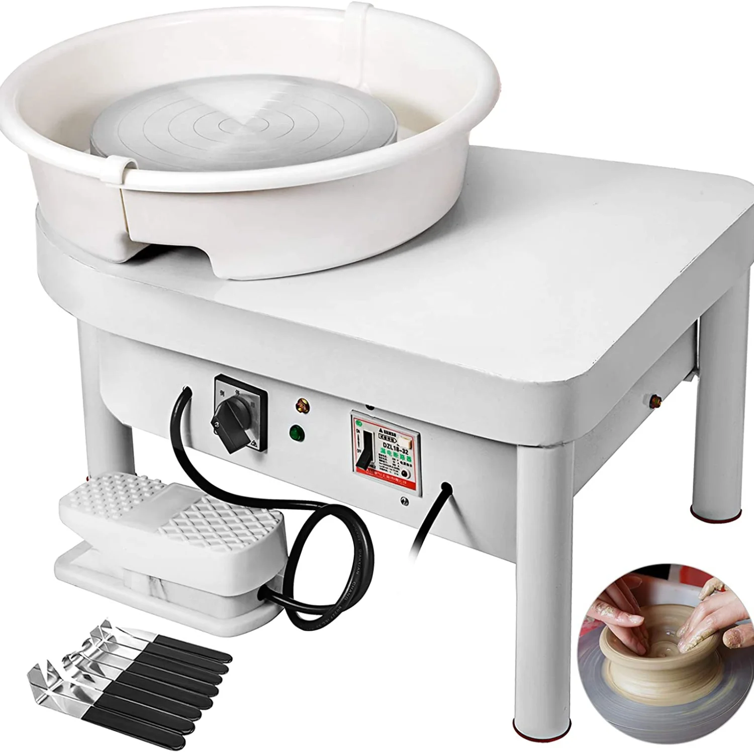 

Wholesale 25 cm 280W Electric Pottery Lathes Wheel Ceramics Clay Potter with Repair Tool