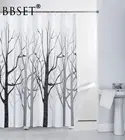 Высококачественная Водонепроницаемая занавеска для душа с рисунком серого дерева, многоразмерная занавеска для ванной комнаты Douchegordijn с 12 крючками