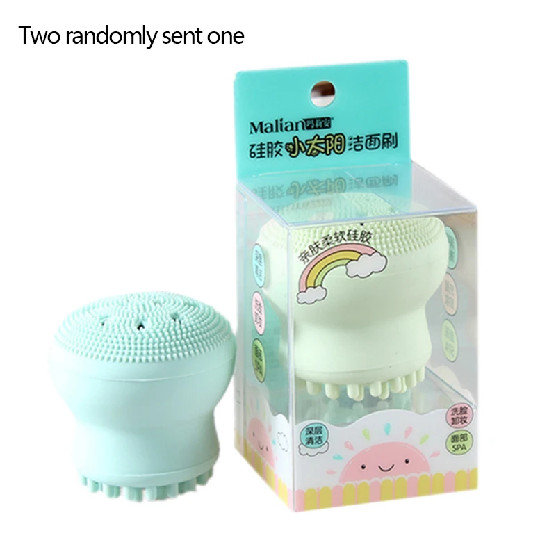 

Silicone Facial Cleaning Brush Small Octopus Cleaner Sponge Face Deep Clean Massage Face Scrub Brush Beauty Skin Care Tool TSLM1