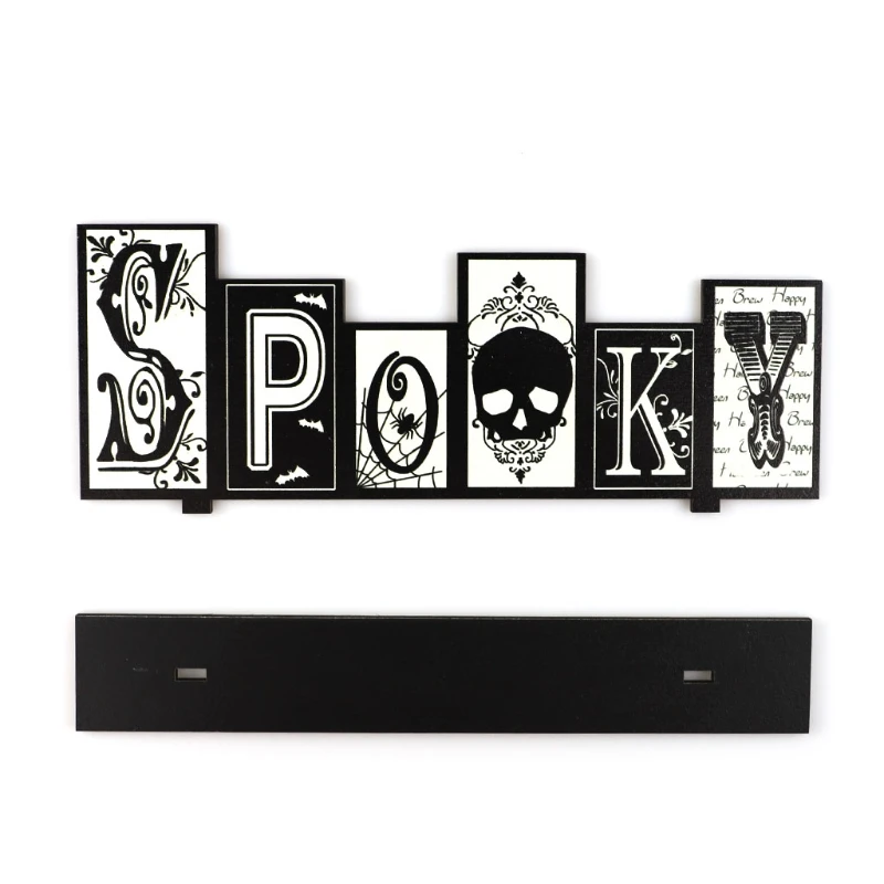 Деревянные настольные украшения в виде черепа Хэллоуина паутины креативный