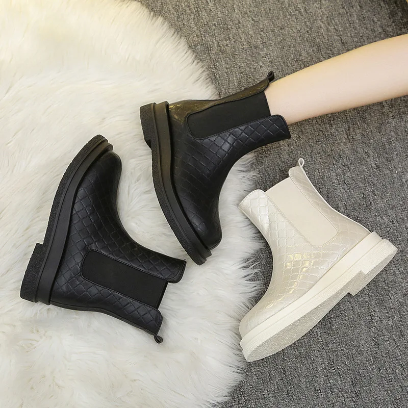 

2021 Winter New Boots for Women Simple Fashion Ankles Casual Comfortable Non-slip Thick Bottom Solid Color Women's Boots