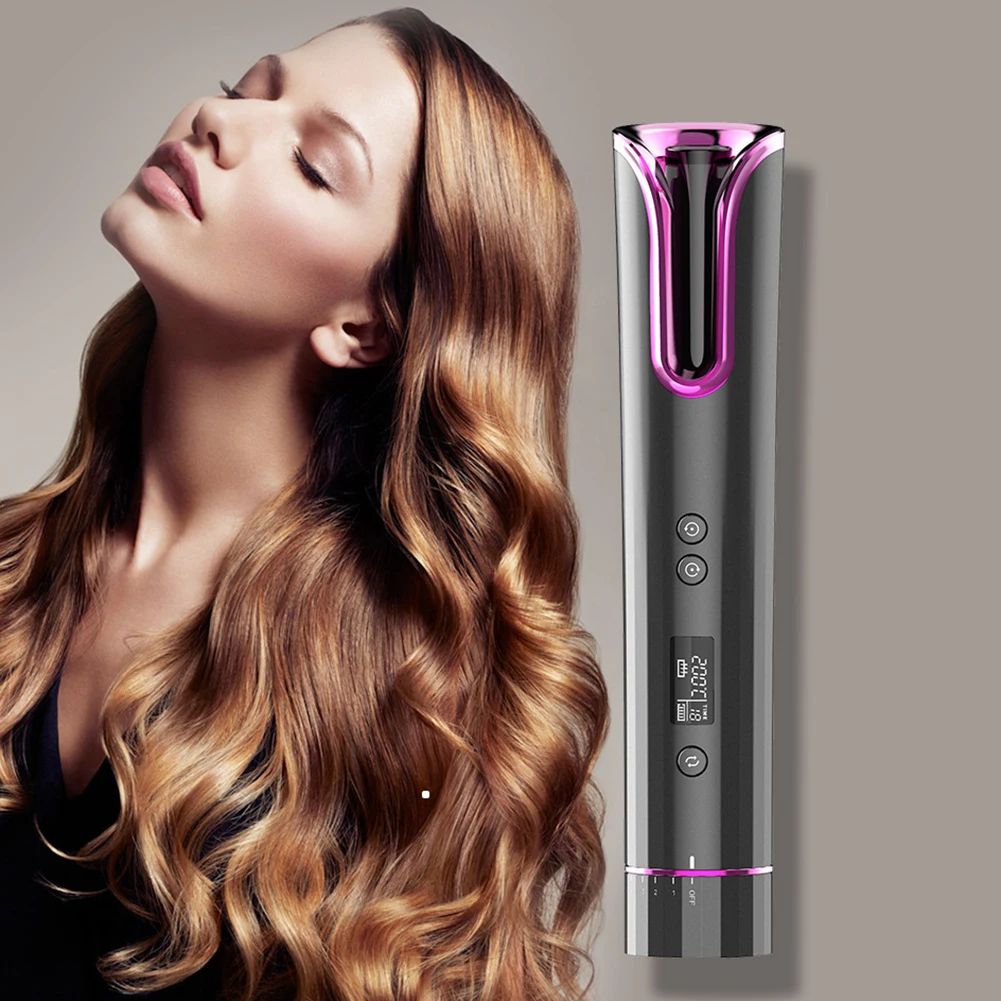 

Perm Easy Use Practical Hair Styling Tools Automatic Hair Curler Iron Wireless Curling USB Rechargeable Air Ceramic Roller