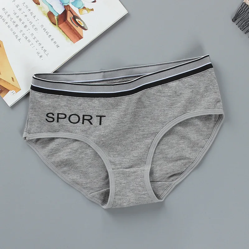 

Women's panties Japanese sexy cotton Maiden briefs Letter Female lingerie breathable underpanties sports Women's underwear