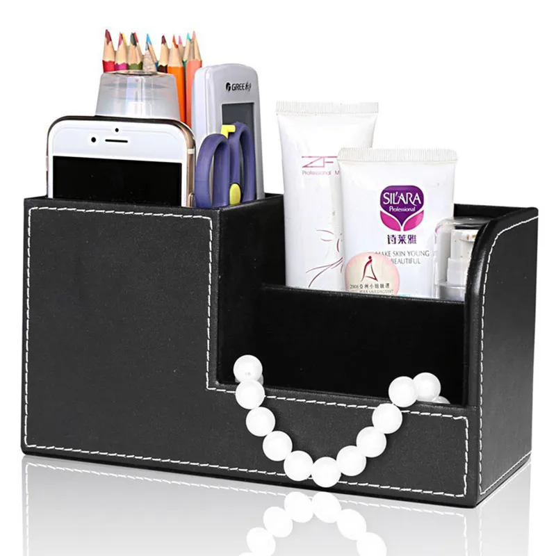 Из искусственной кожи настольная коробка канцелярских принадлежностей записная