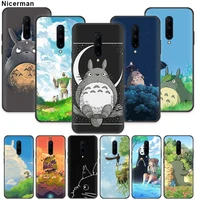 anime studio ghibli totoro case for oneplus 7t 7 8 nord pro 5g z 6 6t one plus 8 oneplusnord cover black silicone phone coque