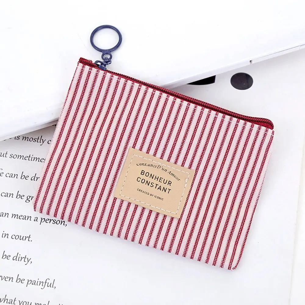 

1PCS Unisex Canvas Purse Card Key Mini Purse Pouch Canvas Bag Small Zipper Coin Purse Card Holder Wallet