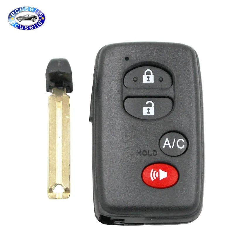 НОВЫЙ Uncut умный дистанционный чехол для ключей Fob 3 + 1 кнопка Toyota Prius 2010 2013|key 2