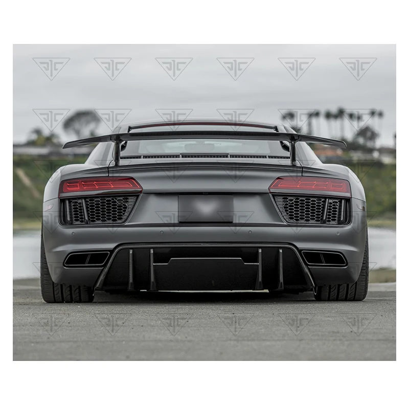 Задний диффузор из углеродного волокна для Audi R8 2016 2019 задний низкий спойлер V8 V10