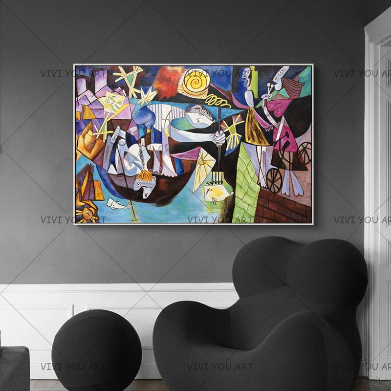 Картина по немецкой фигуре Пикассо Guernica 1937 абстрактный Рисунок картина маслом