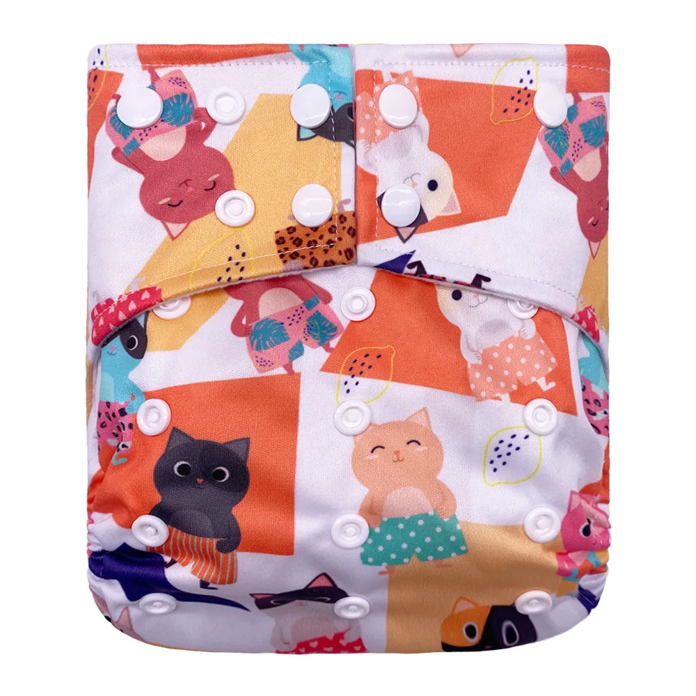Baby Cloth Diaper Pocket Nappies Washable Reusable Fit 3-15kg Infant Traning Pants Double Gusset Square Nappy | Мать и ребенок