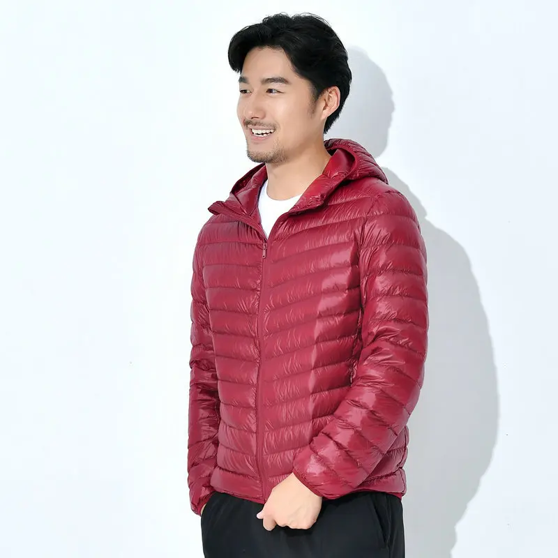 

JCHB 2021 Men's Jacket Short Men's Clothing Ultra Light Down Jacket Men Coat Winter Clothes Casual Hooded Casacos Masculino Pph
