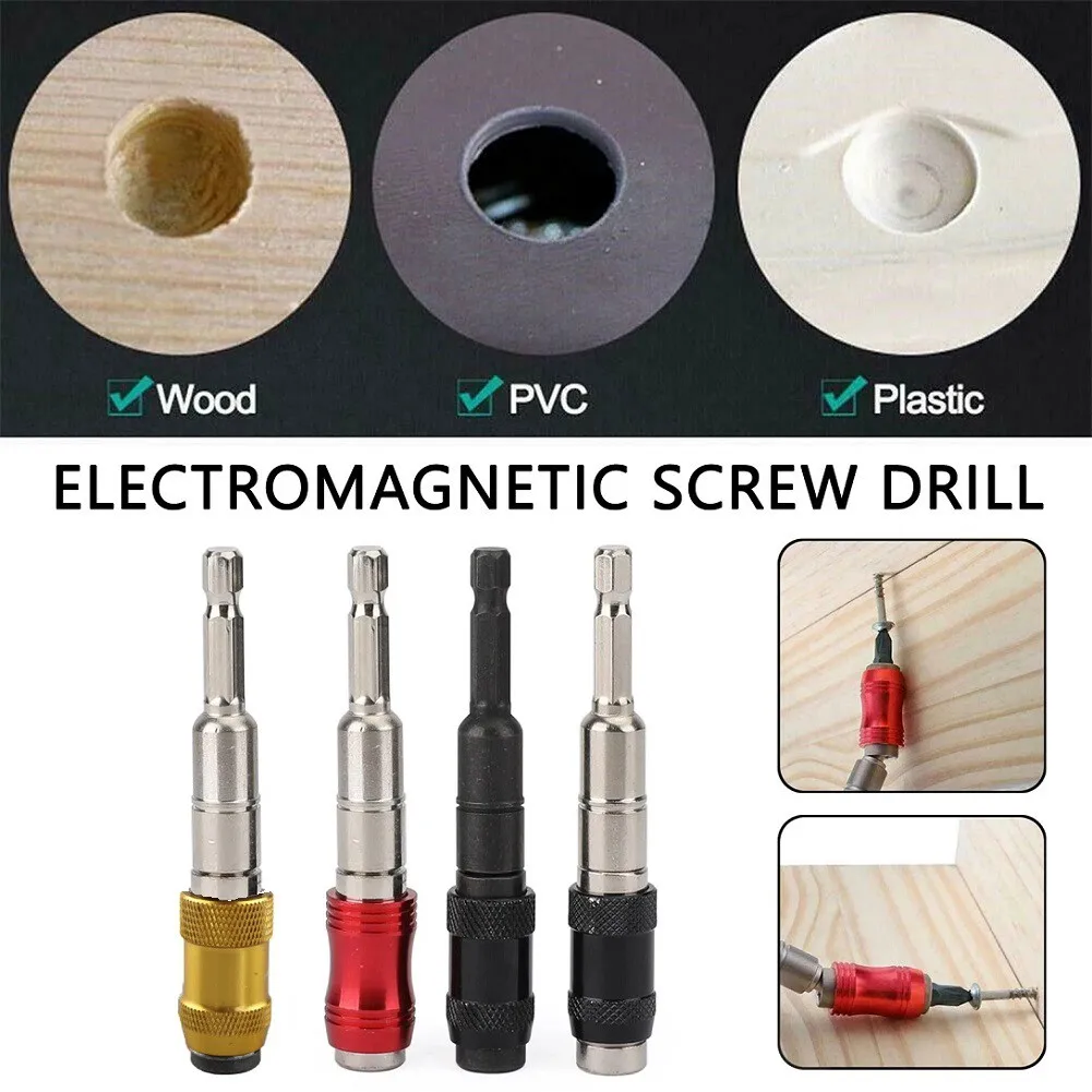 

1/4 Hex Shank Pivoting Magnetic Screw Drill Tip Quick Change Locking Bit Holder Impact Drivers And Wrenches
