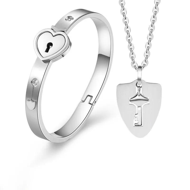 Модный концентрический ключ с замком титановая сталь нержавеющая ювелирный