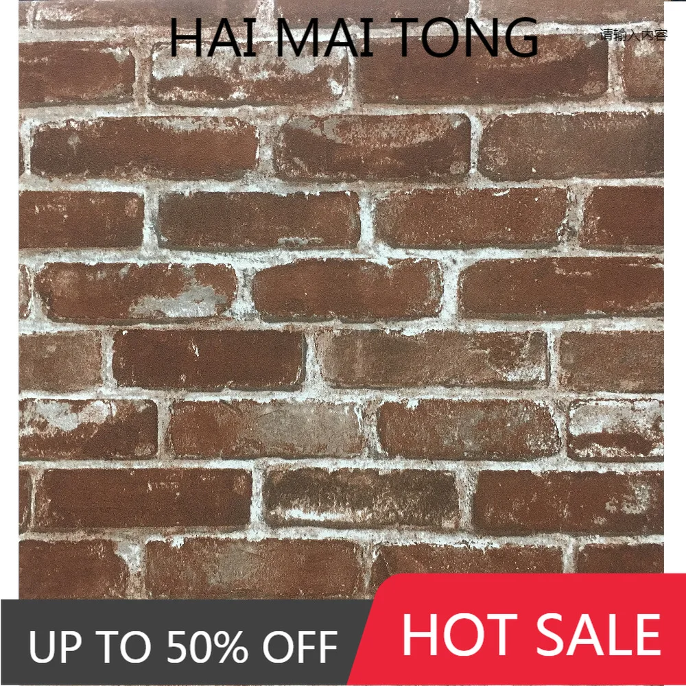 

Рулон 3D искусственной кирпичной стены, рулон виниловой бумаги в стиле ретро, индастриал, лофт, красная, черная, серая, желтая, моющаяся