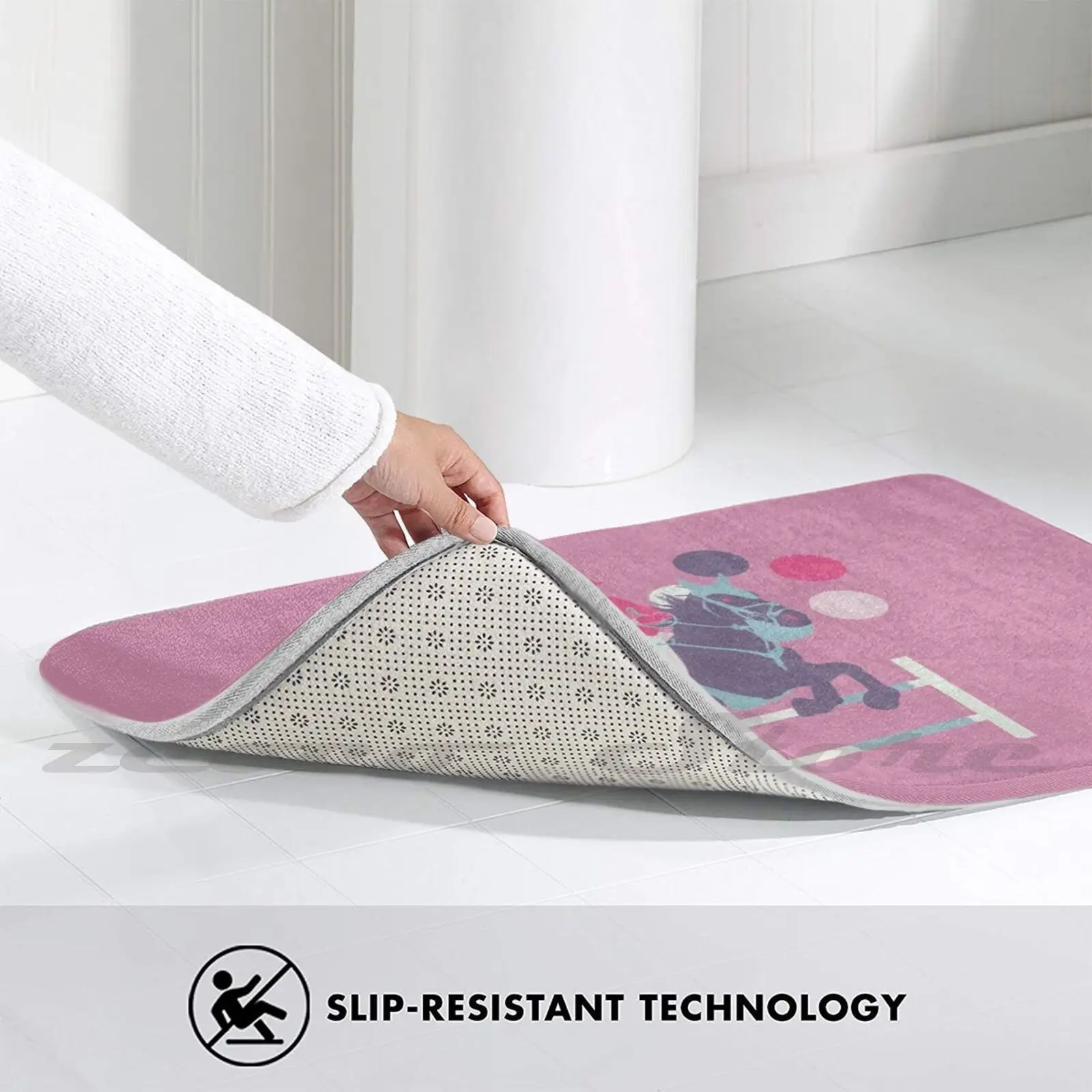 Пурпурный коврик для скакалки с изгородью нескользящий впитывающий воду дверной