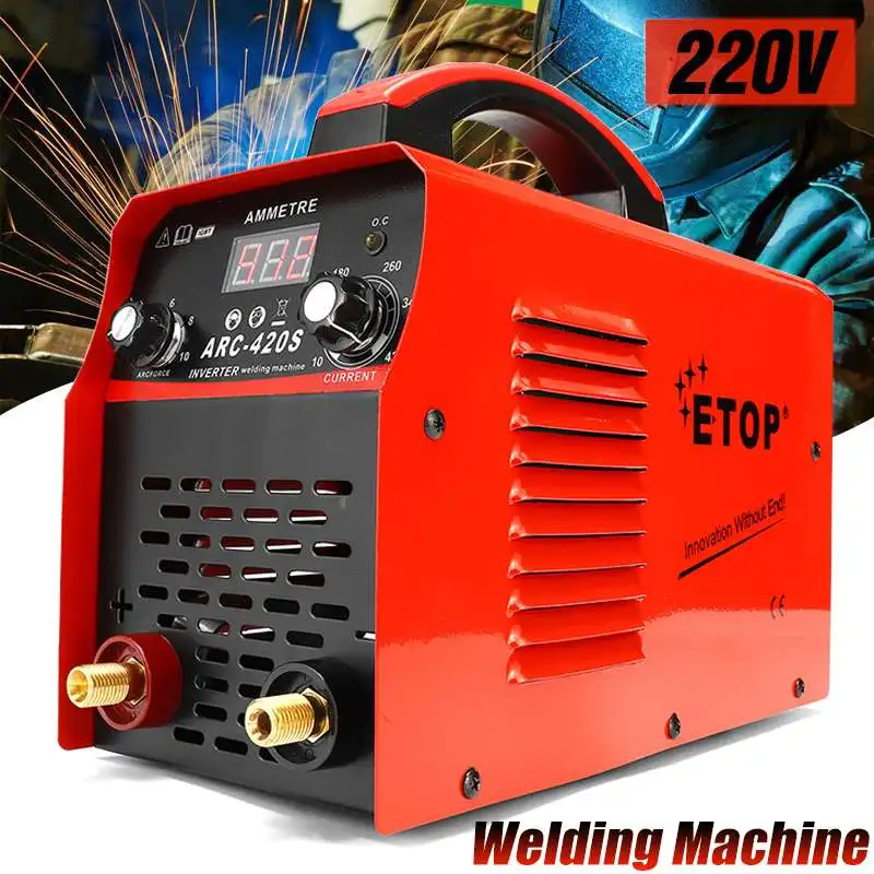 

220V 0-420Amp DC Inverter ARC Welder IGBT MMA Welding Machine IP21 For Home Beginner Lightweight Efficient Welding Tools