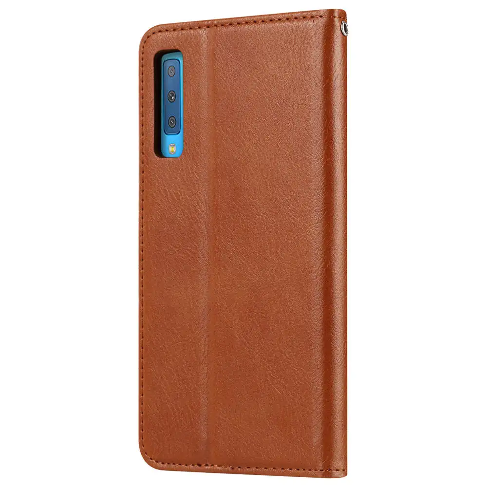 Роскошный флип чехол для Samsung A10 A20 A20E A30 A40 A50 A60 A70 из искусственной кожи с