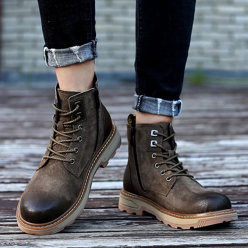 

Men Casual Boots Outdoor Footwear Casual Leather Shoes Causal For Men Sneakers Man Shoe Fashion Mens Men's Sneaker
