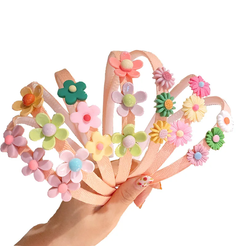 Детская повязка на голову с мультяшным рисунком нескользящая для принцессы