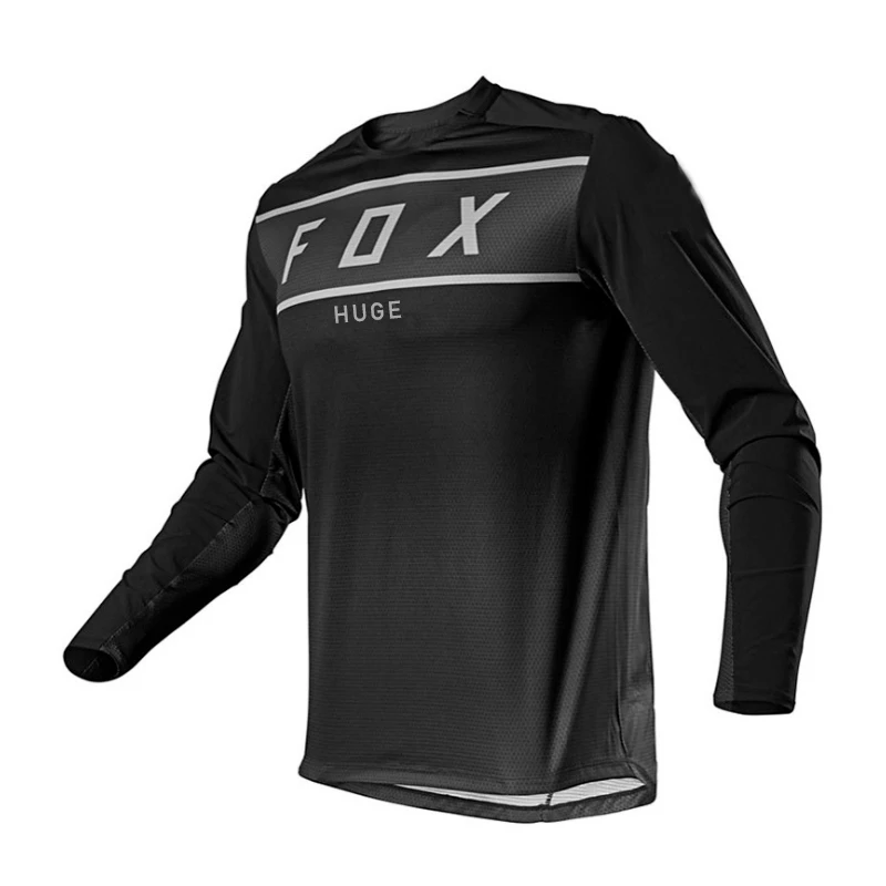 

New Motorcycle Mountain Bike Jersey Summer Cycling Jersey hugefox Downhill Jersey MTB Bicycle Cross Country Mountain Shirt
