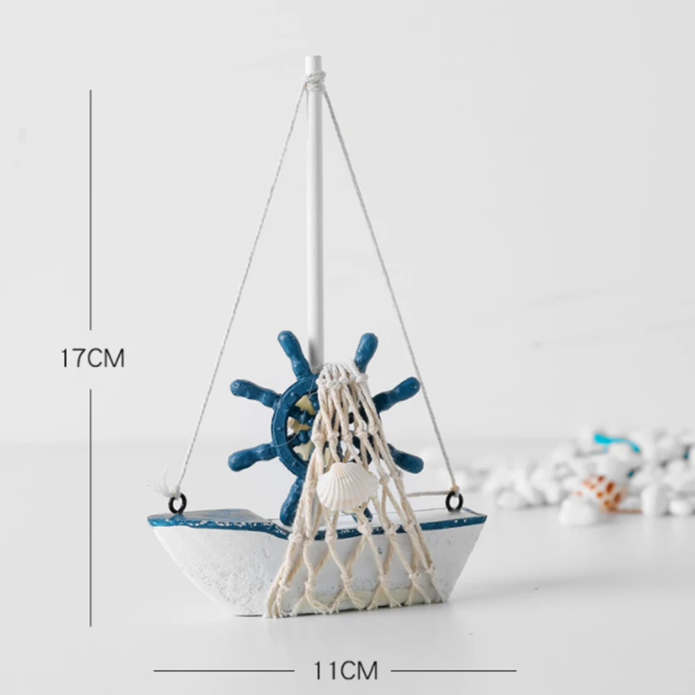 

Miniature Sailboat Model 4 Piece Set Miniature Sailboat Model Decoration Wooden Miniature Sailboat Home Decoration Set