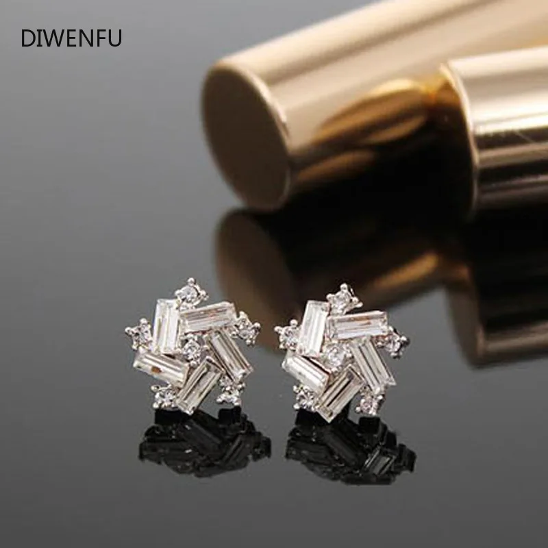 

S925 Sterling Silver Diamond Jewelry Stud Earrings for Women 2020 Snowflake Gift Cute/Romantic Wedding Silver Earrings for Women