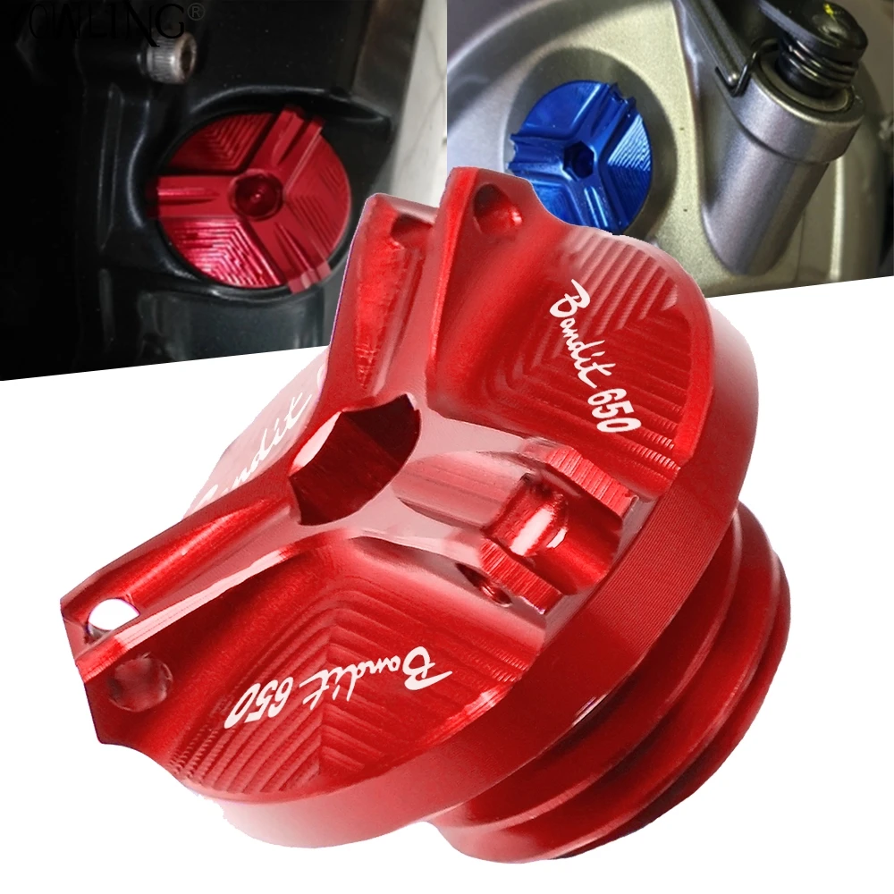 

Engine Oil CUP For Suzuki Bandit GSF 650 GSF650 2005-2016 Motorcycles Accessories Aluminum Oil Filler Cap Oil Plug Cover Screws