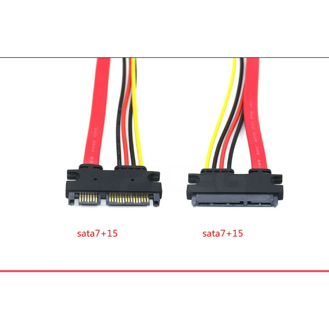 

XT-XINTE 30cm/50cm 22Pin SATA Cable Male to Female 7+15 Pin Serial ATA SATA Data Power Combo Extension Cable Connector Conterver