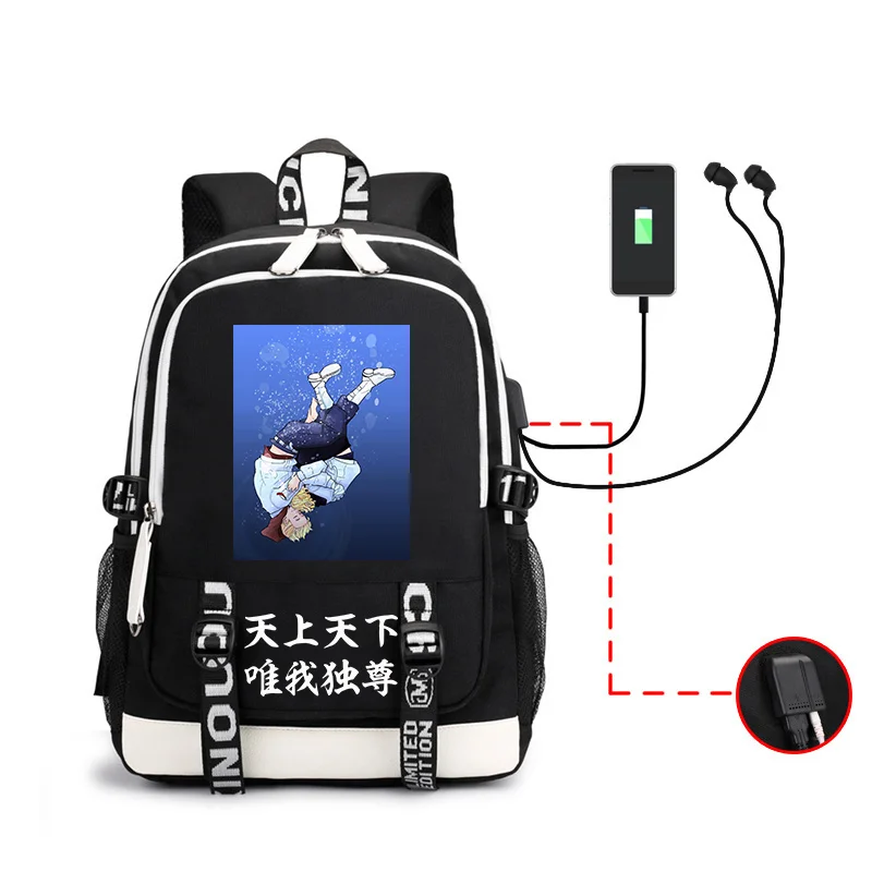 

Tokyo Revengers Anime Backpack Character Cute Print Cos Shoulderbag High Capacity Travelbag Bookbag Laptop Campus Boy Girl Bag