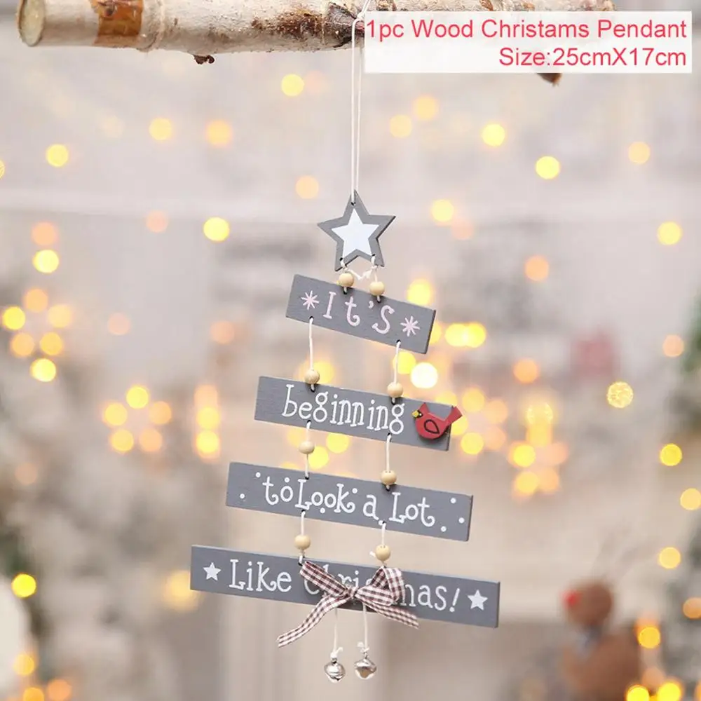 christmas pendant 2 QIFU, Санта-Клаус, снеговик, наклейка на автомобиль, рождественские украшения для дома,, рождественские украшения, Navidad, подарки, счастливый год - Цвет: christmas pendant 2