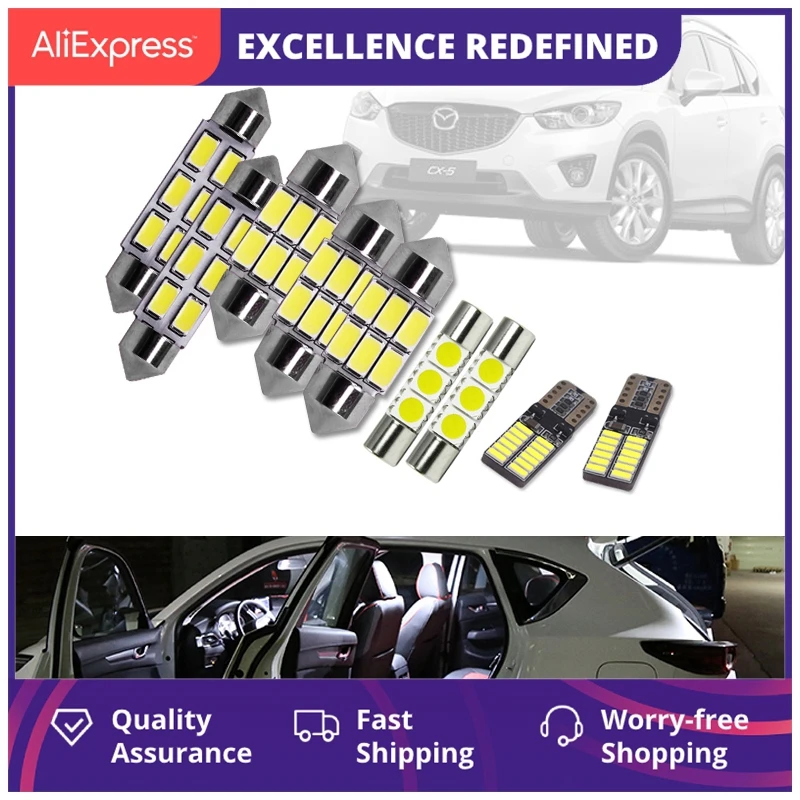 

White Canbus Led Car Interior Lights Package Kit For 2013 2014 2015 2016 2017 2018 2019 Mazda Cx-5 Cx5 Led Interior Lights