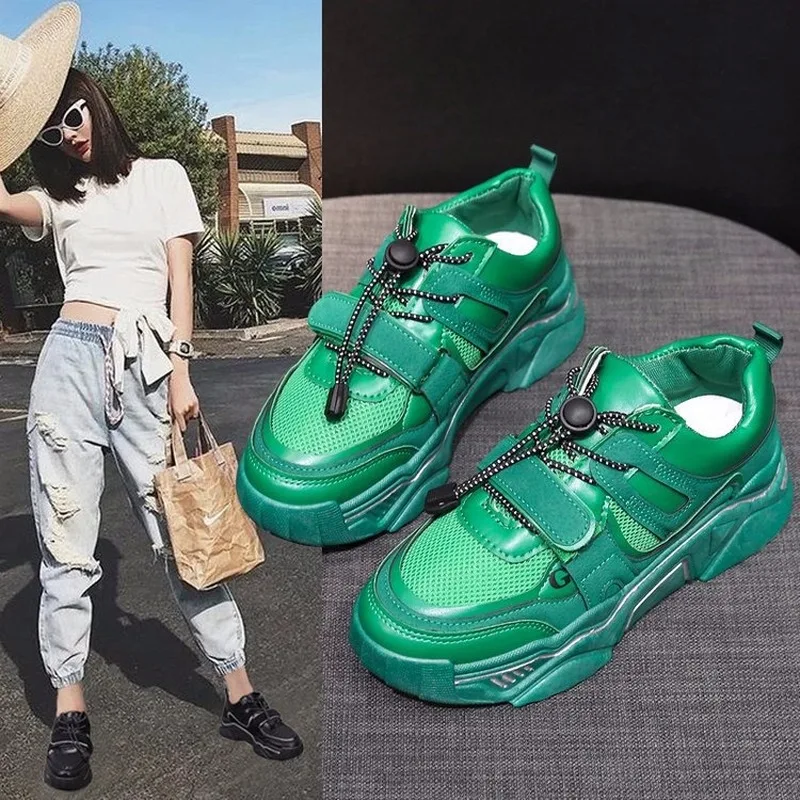 Модные кроссовки Женская обувь Новинка Вулканизированная Обувь для бега на