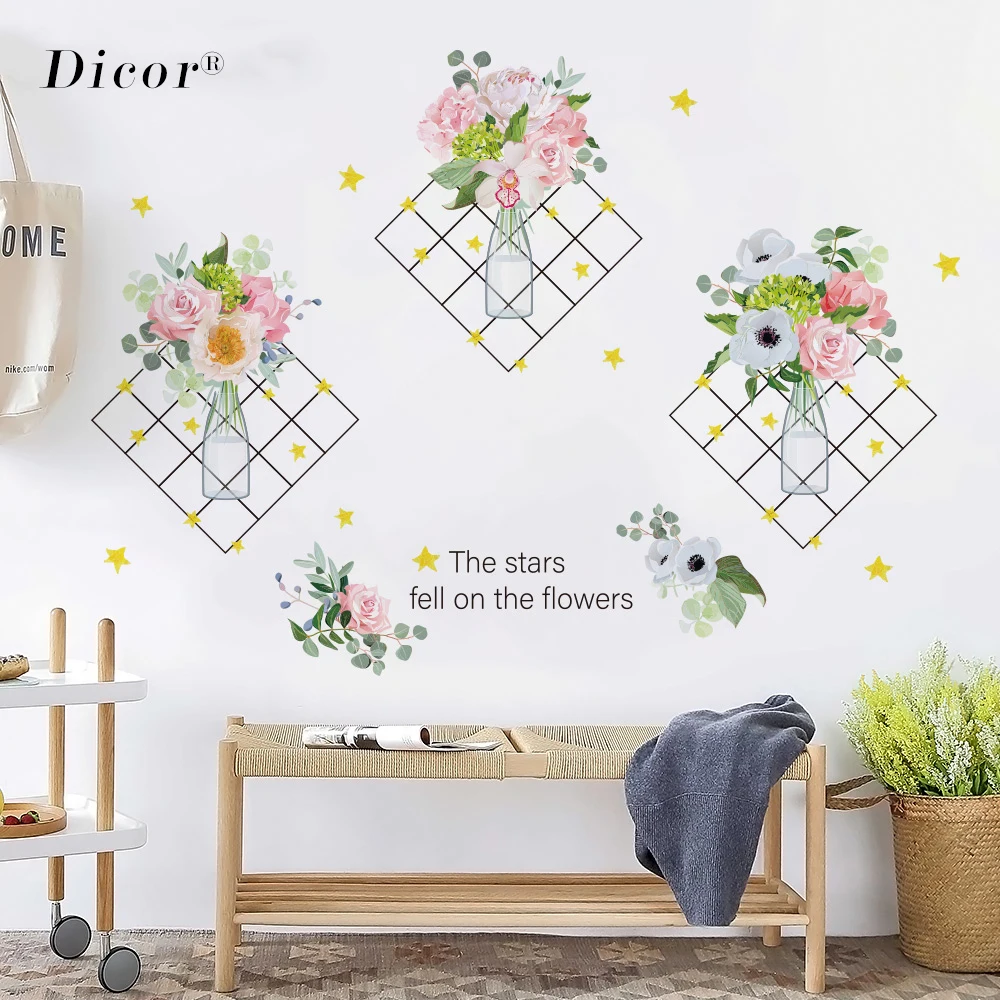 Современный нордический стиль Цветочная композиция FloArr Настенная Наклейка