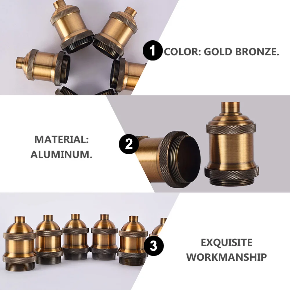 

2pcs Vintage E27 Screw Lamp Socket Retro Pendant Lamp Holder for DIY Lighting