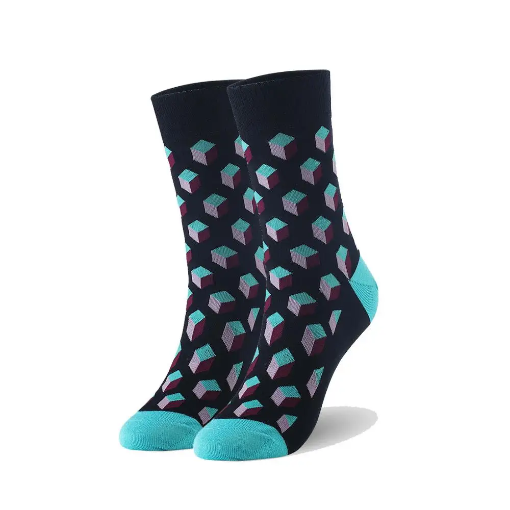 Мужские носки из бамбукового волокна, носки в горошек, мужские носки большого размера, UK Размер 7-11, европейские размеры 40-46, 1005 VKMONY - Цвет: 1004 Sky blue