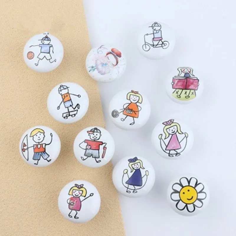 Puxadores детская спальня ящик компьютерный стол книжный шкаф ручка керамический