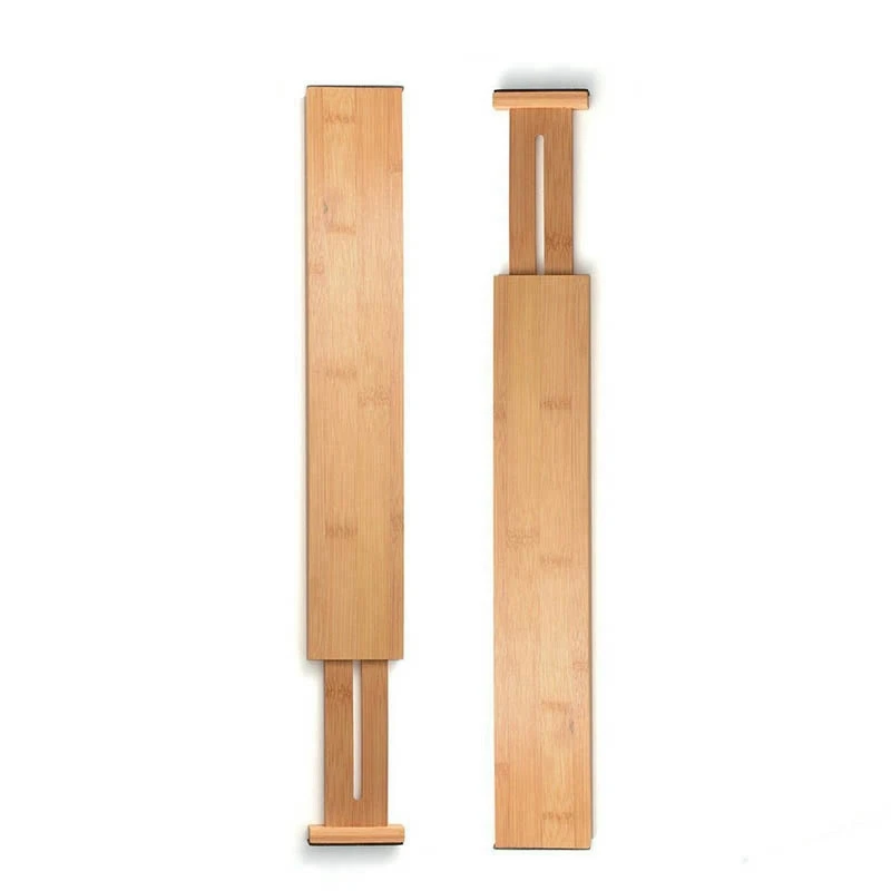 Бамбуковые выдвижные разделители ящиков Пружинные регулируемые кухонных лучшие