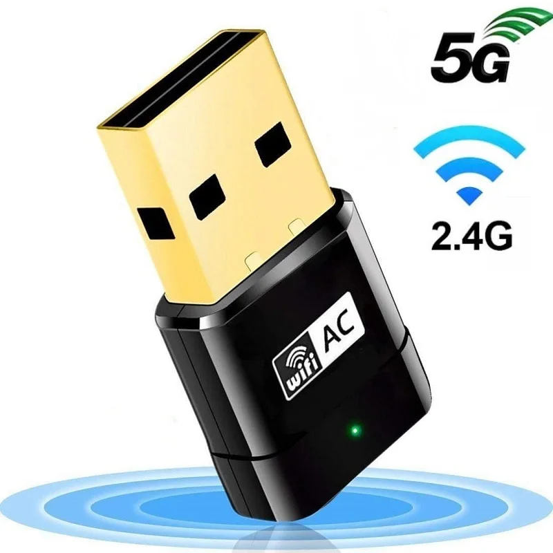 

New Mini 2.4G / 5G WiFi USB Adapter Wireless Dual Band AC 600Mbps RTL8188CU Chipset Network Card For PC Windows MAC OS X Systems