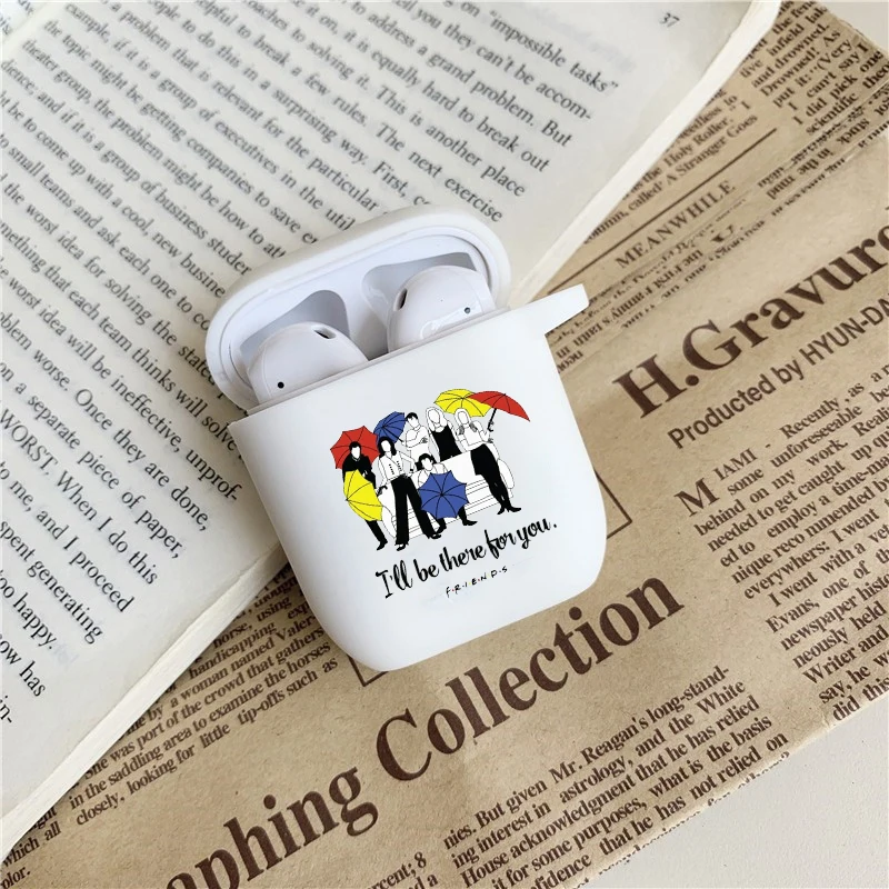 Чехол для беспроводных Bluetooth-наушников мягкий прозрачный чехол из ТПУ Airpods 1 2 |