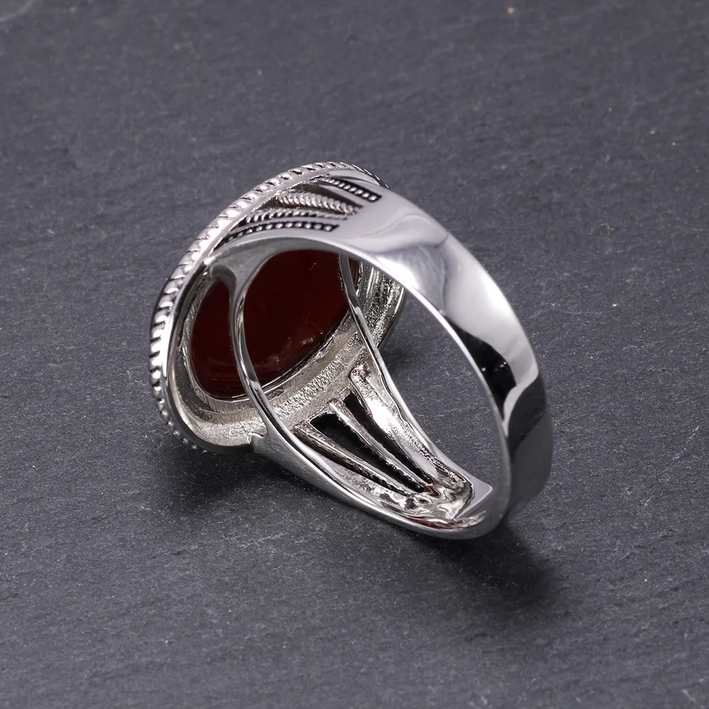 Натуральная 925 пробы Серебряные кольца Винтаж мужчин ювелирные изделия для
