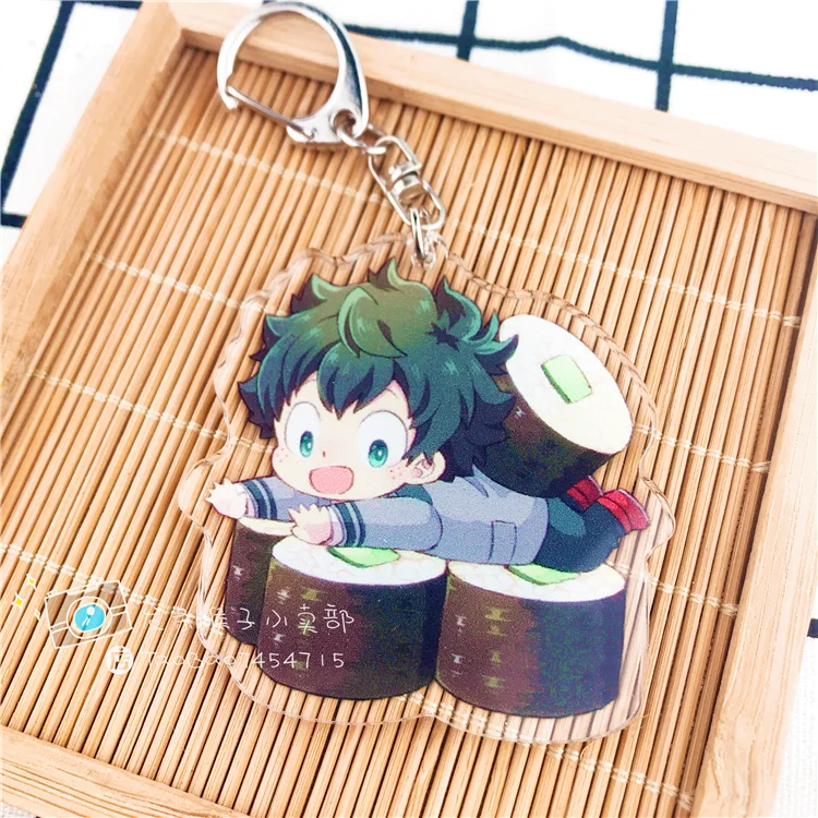 Аниме брелок My Boku no Hero Academy Todoroki Shoto Bakugou катсуки милые суши Косплей акриловый с