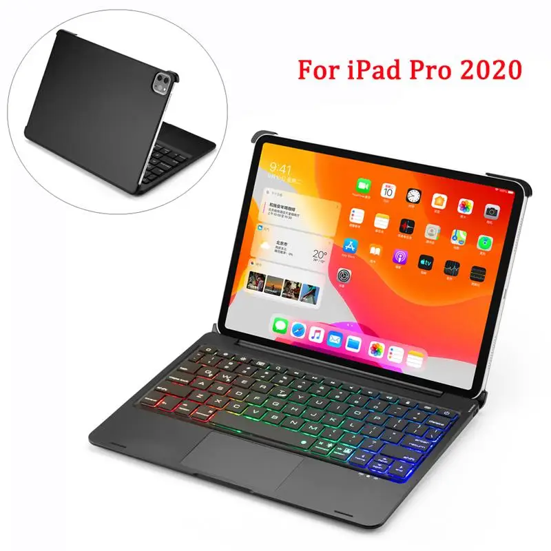 Чехол для iPad Pro 11 2020 с сенсорной клавиатурой 7 цветов подсветкой планшет Bluetooth
