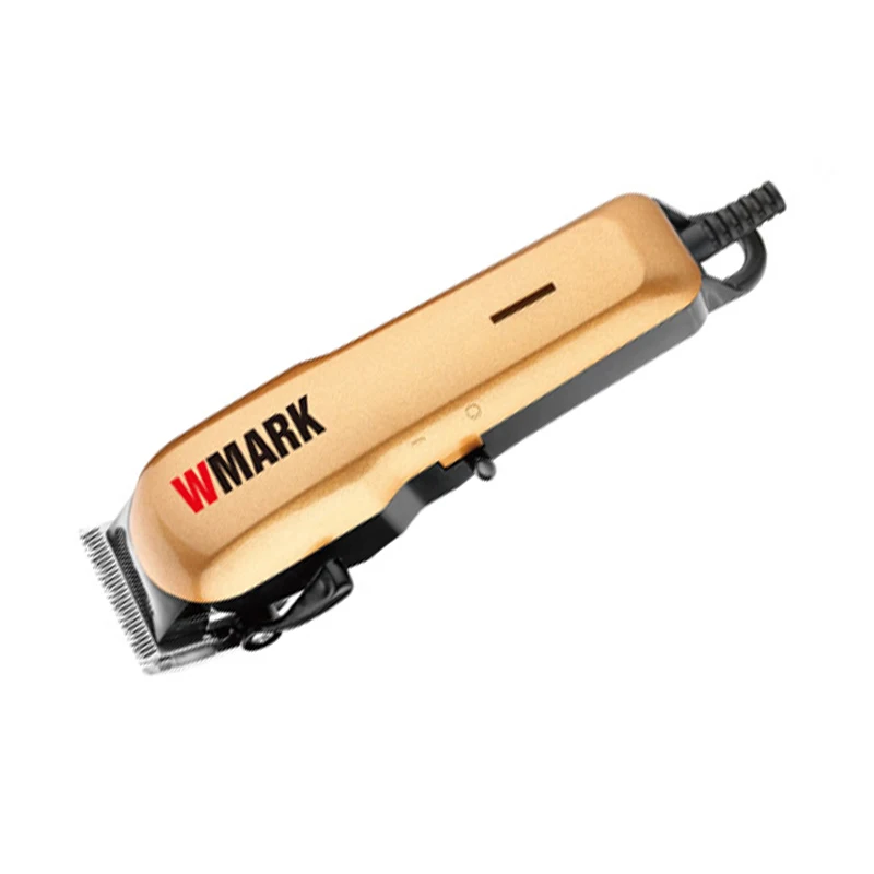 WMARK профессиональный проводной триммер для волос 6000-6500rm мотор постоянного тока острый и светильник лезвие набор с 6 Размер Руководство гребень NG-555 - Цвет: Orange
