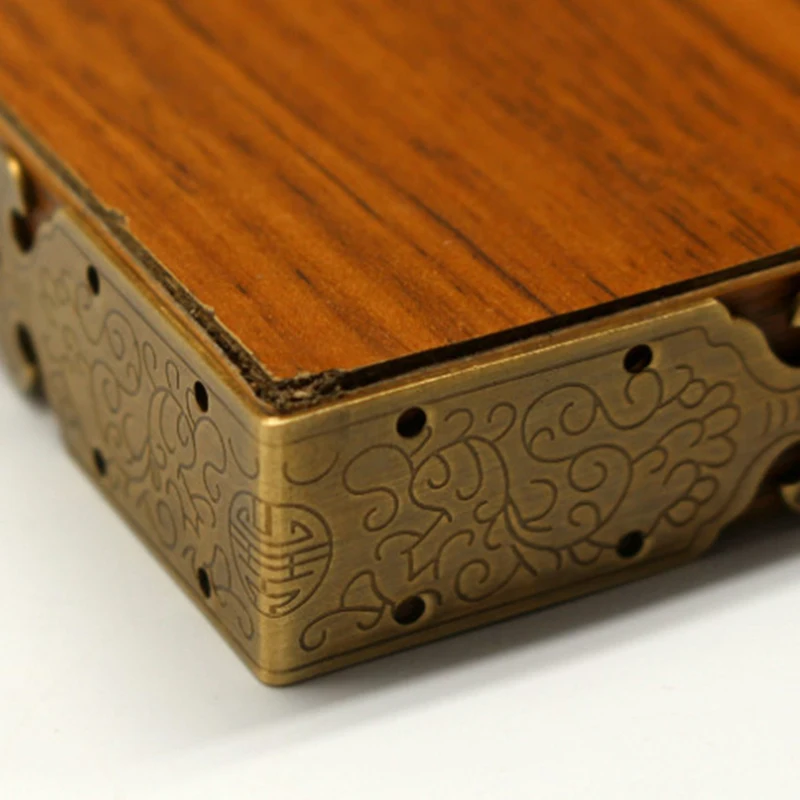 Винтажный чехол для багажа коробка с угловым узором резные углы скобы