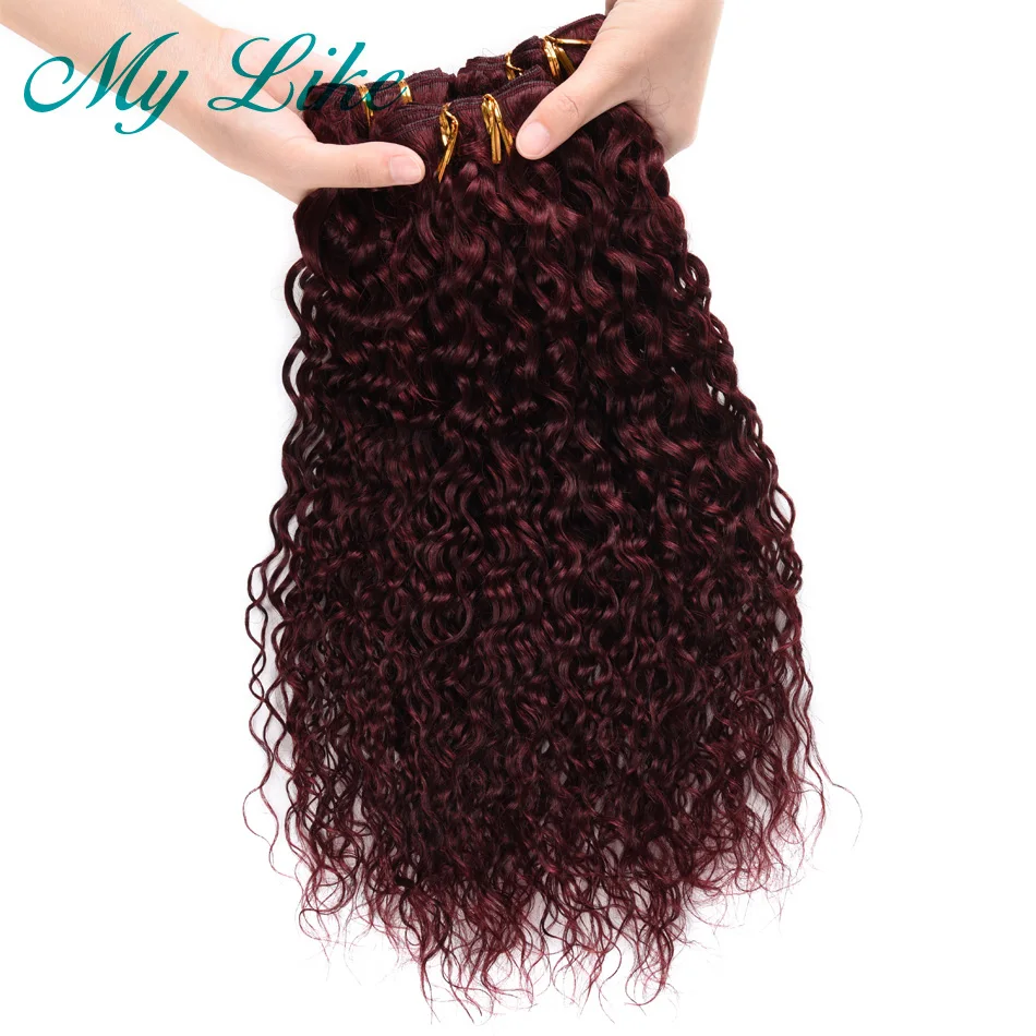 Пучки волос My Like предварительно цветные бразильские волнистые #4