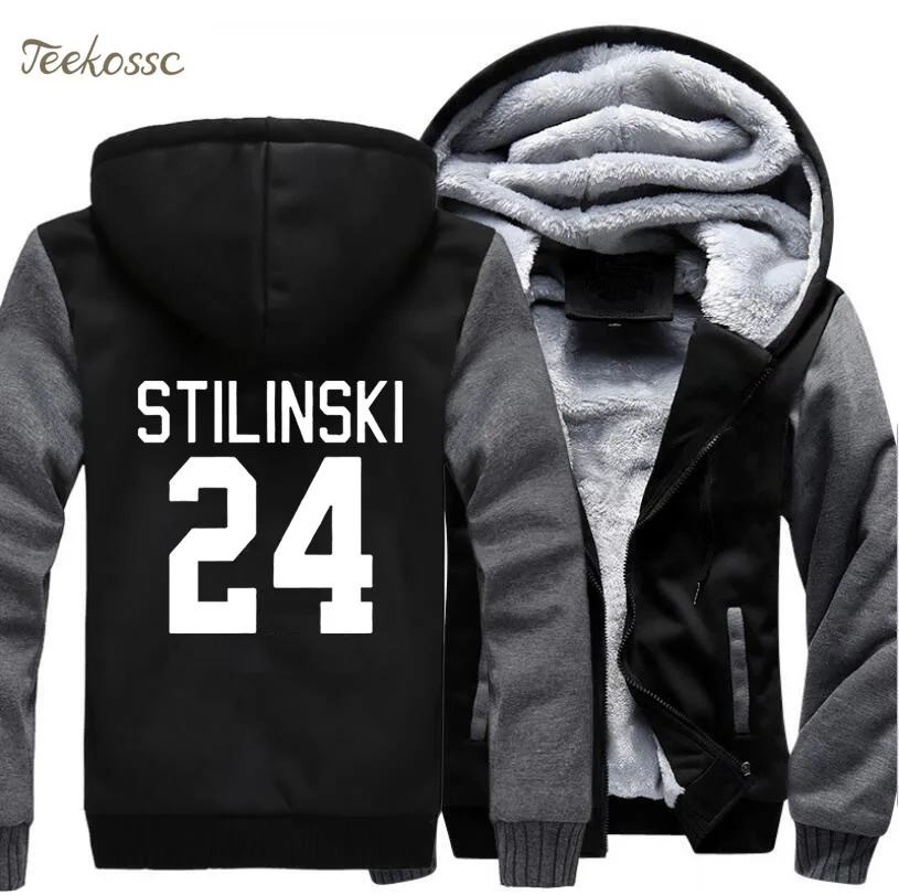 Wolf Stilinski 24 Для мужчин Толстовка 2021 новый зимний теплый толстый флис на молнии