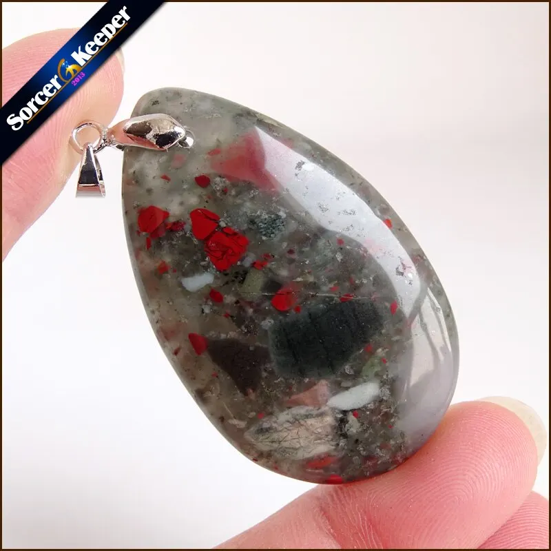 Ожерелье новинка ожерелье с подвеской натуральный кристалл камень кровяной бусы